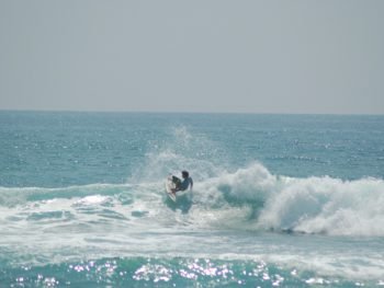 surfing in bali